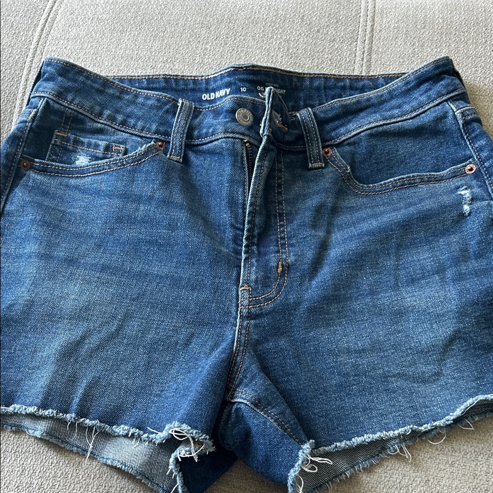 Old Navy Blue Distressed Denim Cutoff Shorts